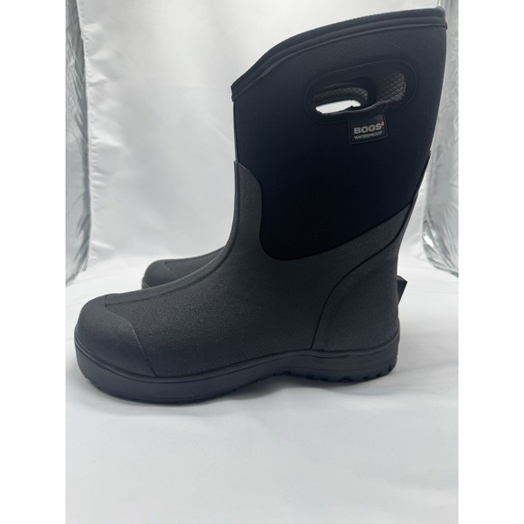 BOGS Ultra Mid Mens 10 Waterproof Insulated Pull On Winter Rain Work Boots Black main image 7